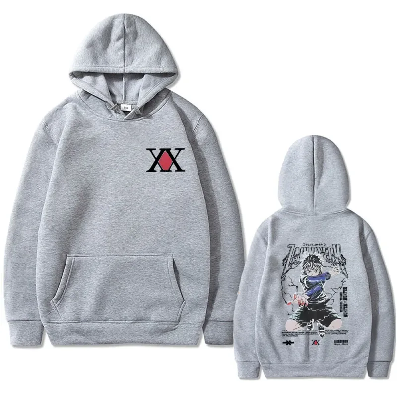 Anime Hunter X Hunter hoodie Killua Zoldyck Graphic hooded tracksuit Men Women Clothing Casual Oversized fleece cotton hoodies