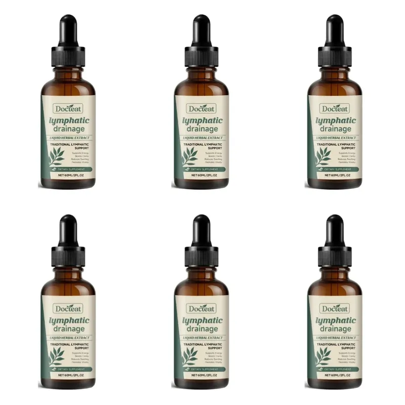 Lymphatic Drainage Drops 60ml Supplement Help Bloat Relief & Immune System Health with Cleavers Red Clover and Stillingia Root