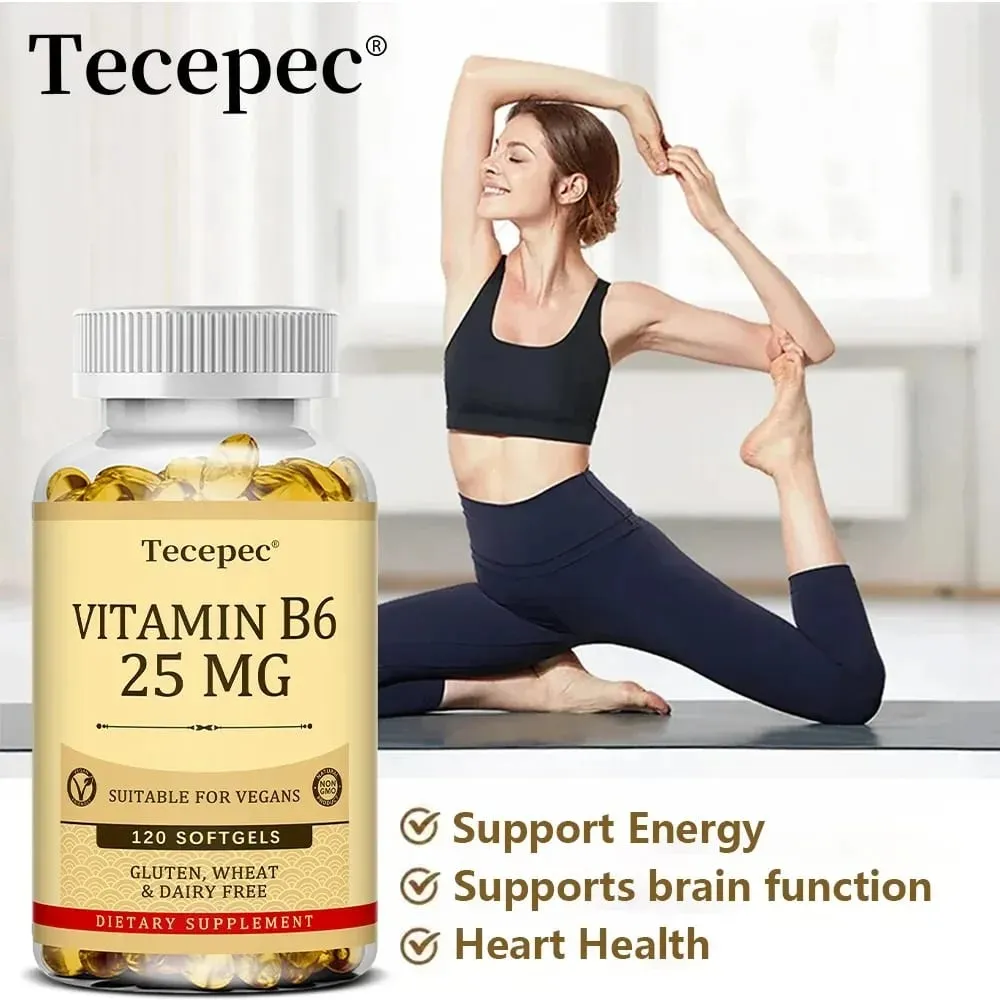 Vitamin B6 - Improves Metabolism Skin Health Antioxidant for Cardiovascular Neurological Immune and Eye Health