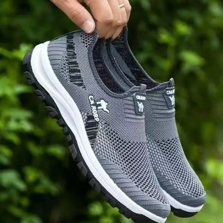 2026 Summer New Men's Loafers Mesh Breathable Casual Sneakers Vulcanize Shoes Soft Soled Comfort Sport Shoes Light Walking Flats