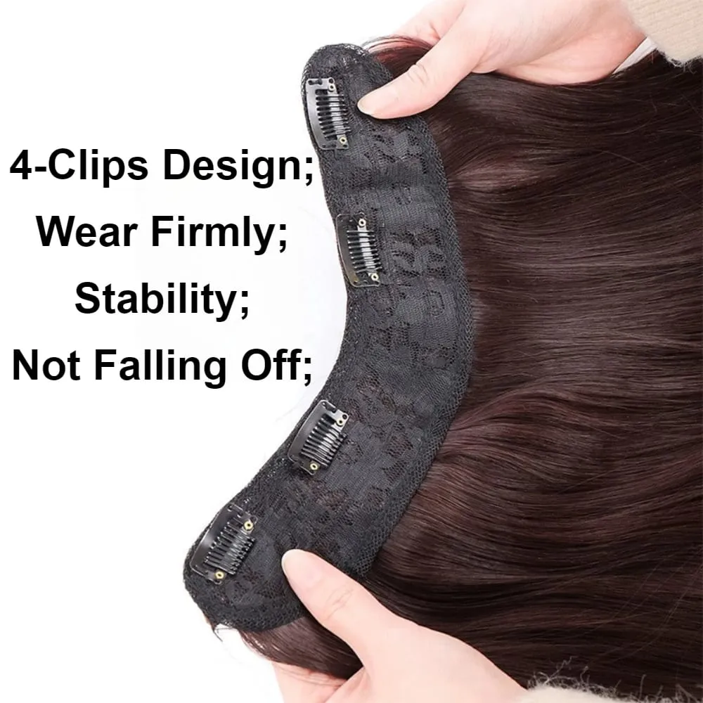 20cm/30cm Invisible Straight U-Shape Part Wig Pad Hairpiece for Women One Piece Clip-in Hair Extension Increased Hair Volume Wig