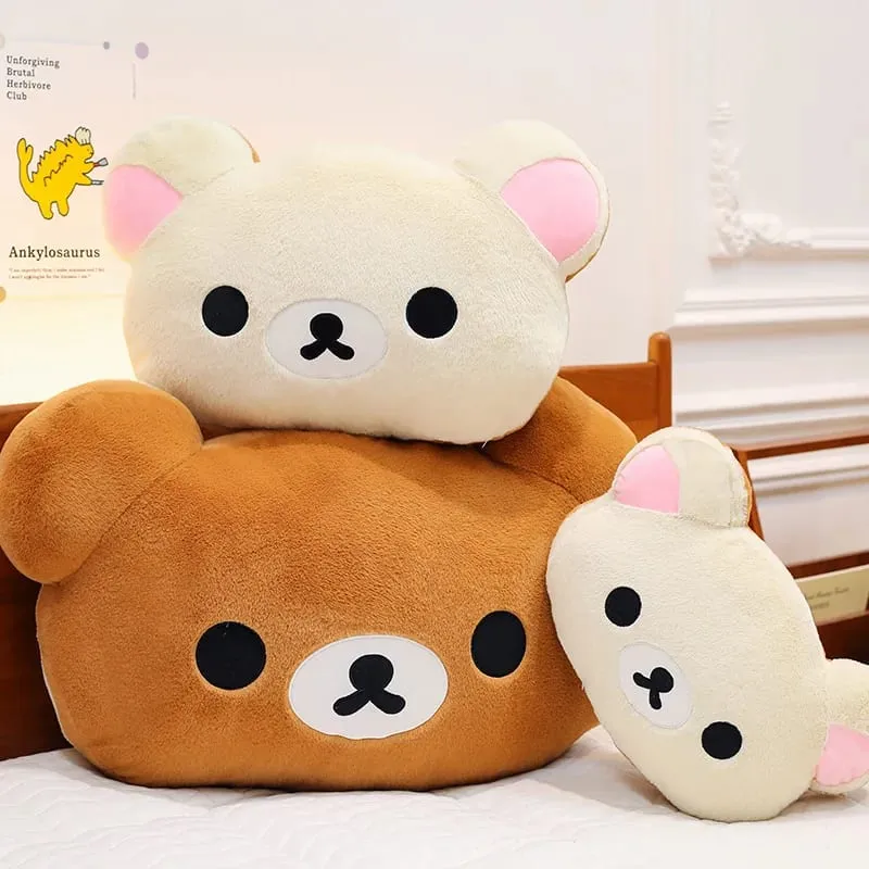 Best-Selling 40cm Kawaii Rilakkuma Plush Warm Hand Pillow Cartoon Bear Peluche Stuffed Toy Room Decorations Popular Gift