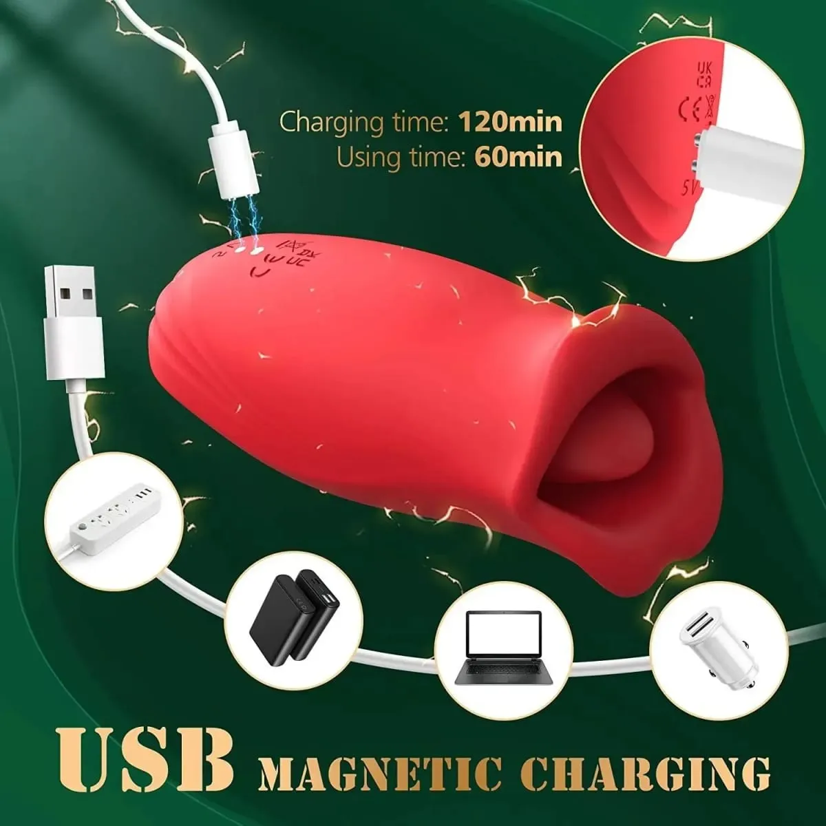 Tongue Licking Vibrator for Women G-Spot Clitoris Vagina Stimulator Massager Nipple Oral Massager Female Massager Sex Toys