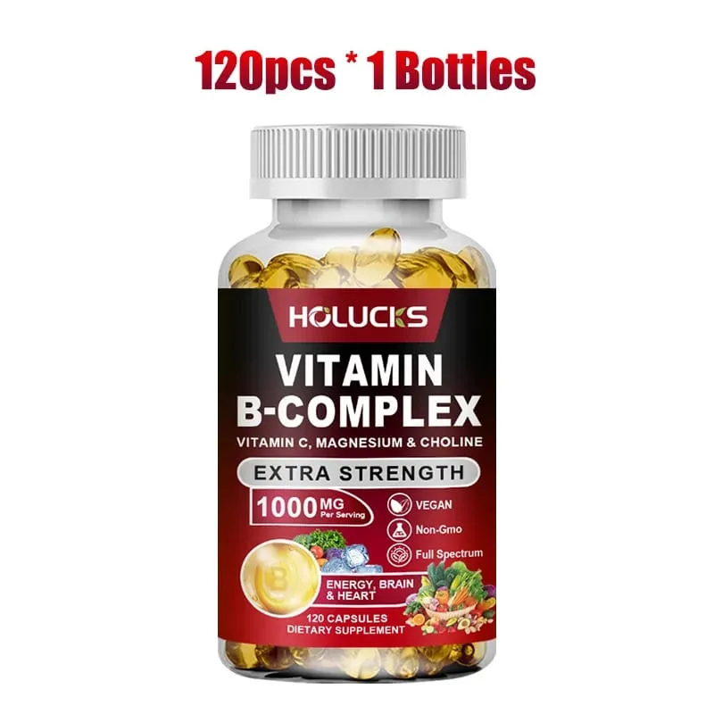 Compre 1 e ganhe 1 grátis! Suplemento de complexo de vitamina B pura para metabolismo energético e sistema nervoso, defesa imunológica e alívio do estresse