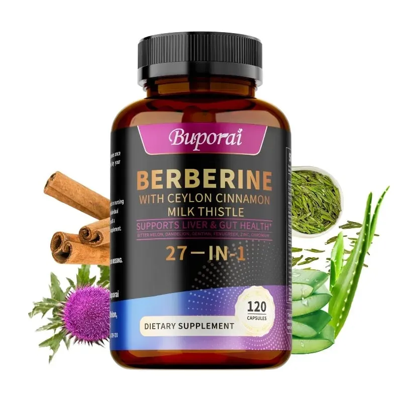 Berberine Ceylon Cinnamon Milk Thistle Supplements - Promotes Liver and Digestive Health Supports Cellular Energy and Repair