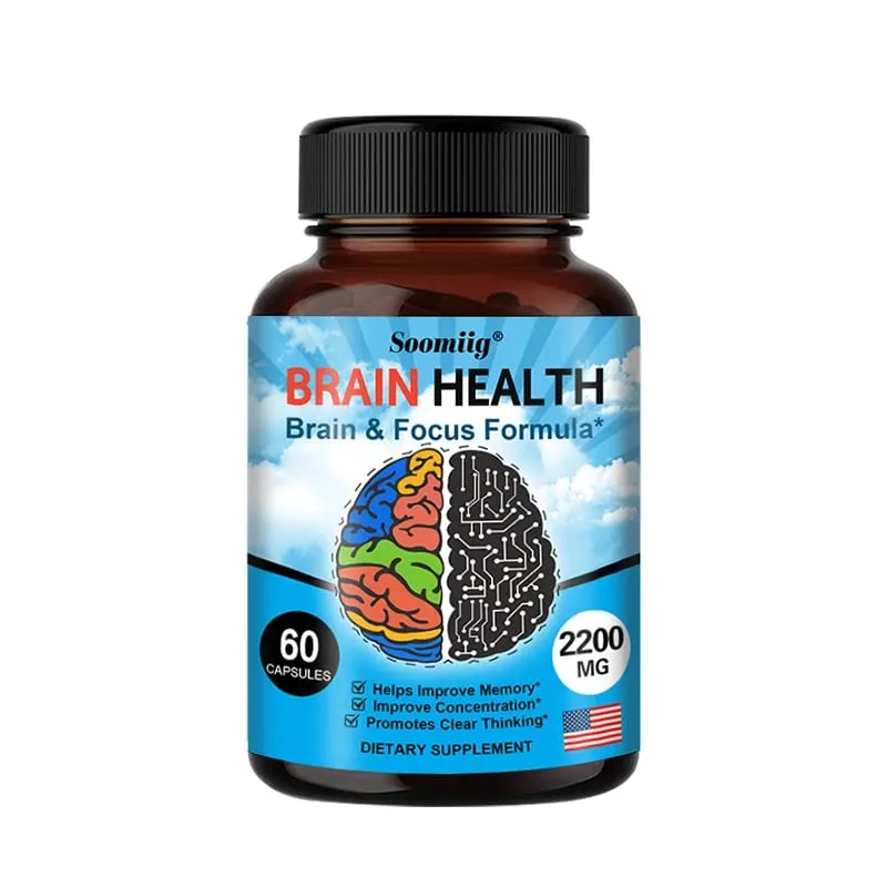 Ginkgo Biloba Cápsulas 1200mg Suporta Memória Função Cerebral e Prontidão Mental Suplemento de Saúde Cerebral 30/60/120 Capsuels — image 8