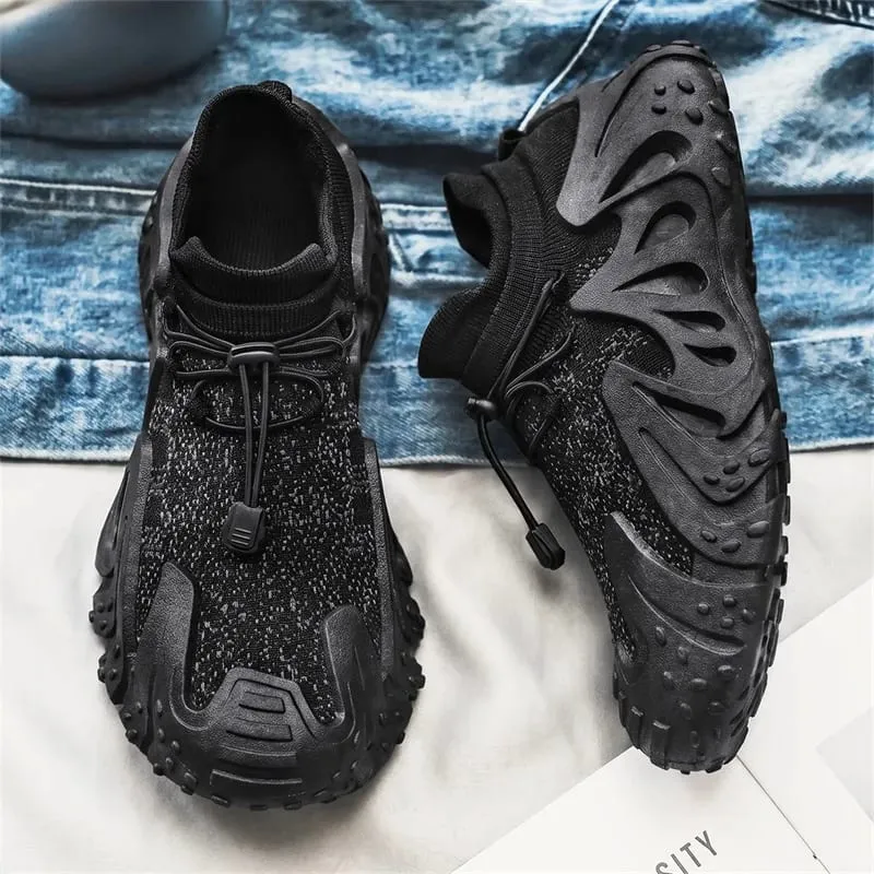 Men's mesh casual sneakers four seasons breathable light soft-sole anti-slip comfort walking shoes outdoor sports running shoes