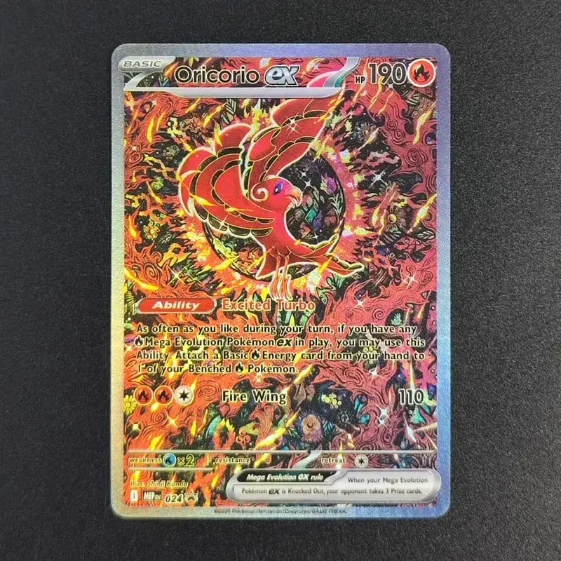 DIY PKM Cards Mega Charizard X EX PFL 130/094 125/094 109/094 Oricorio 024 ME02 Phantasmal Flames TCG English Trading Card