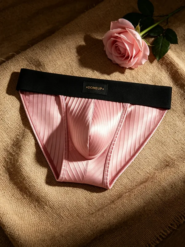 Mannen Ondergoed Glanzend Gestreepte Driehoek Slips Front Ardennen Pouch Sexy Laagbouw Slim Fit Dagelijks Heren Onderbroek DP915