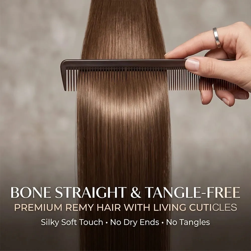 4A Medium Brown Tape In Hair Extensions 100% Human Hair Seamless Invisible 21Pcs/Pack 50g Remy Colored Straight Brazilian 22 24 Inch Pure Human Hair For Women
