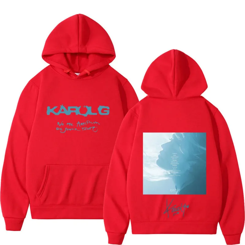 Karol G Album No Me Arrepiento De Sentir Tanto 2026 Hoodie Men Women Vintage Fashion Pullover Winter Loose Casual Sweatshirts