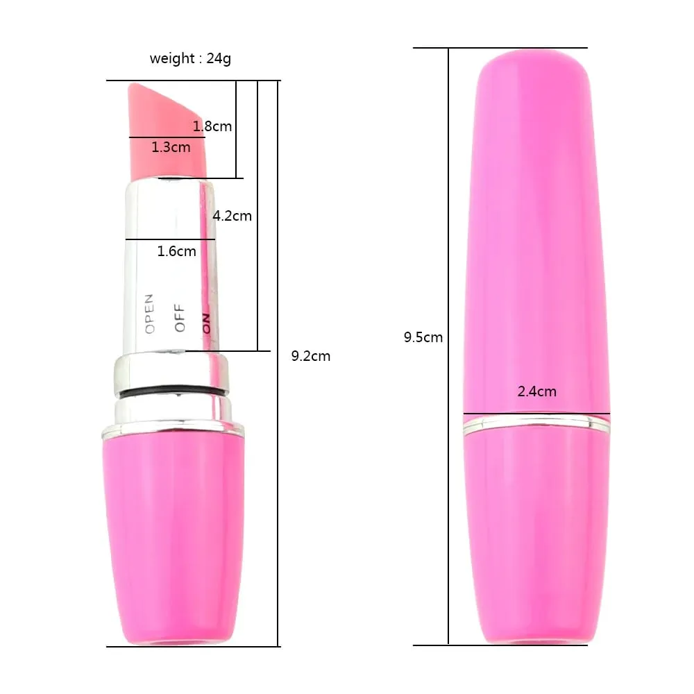 Lipstick Vibrator Mini Bullet Clitoral Stimulator Silent Waterproof Clitoris Stimulator Sex Toy for Women G-Spot Adult Portable