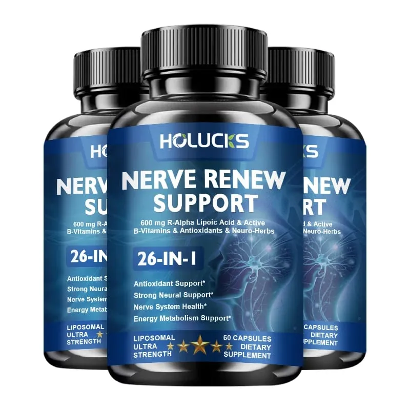 Advanced Nerve Nutrition Capsules with L-Theanine & Zinc Maintain Neural Comfort Metabolism & Healthy Nerve System