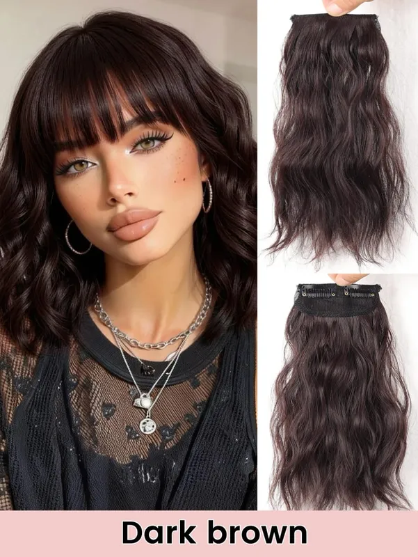 Synthetic Invisible Seamless Hair Pads Clip In One Piece Increase Hair Volume Hair Extensions Top Side Cover Hairpiece