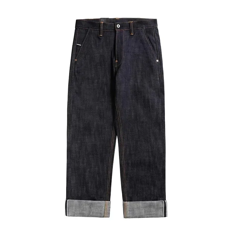 Red Tornado 18oz Jeans Selvedge Jeans soltos e retos, calças jeans cruas e pesadas — image 6
