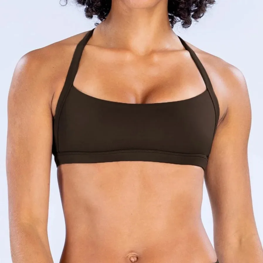 NO LOGO Double Shoulder Strap Sports Bra Fast-Drying Outdoor Running Fitness Top Backless Yoga Bra Women's