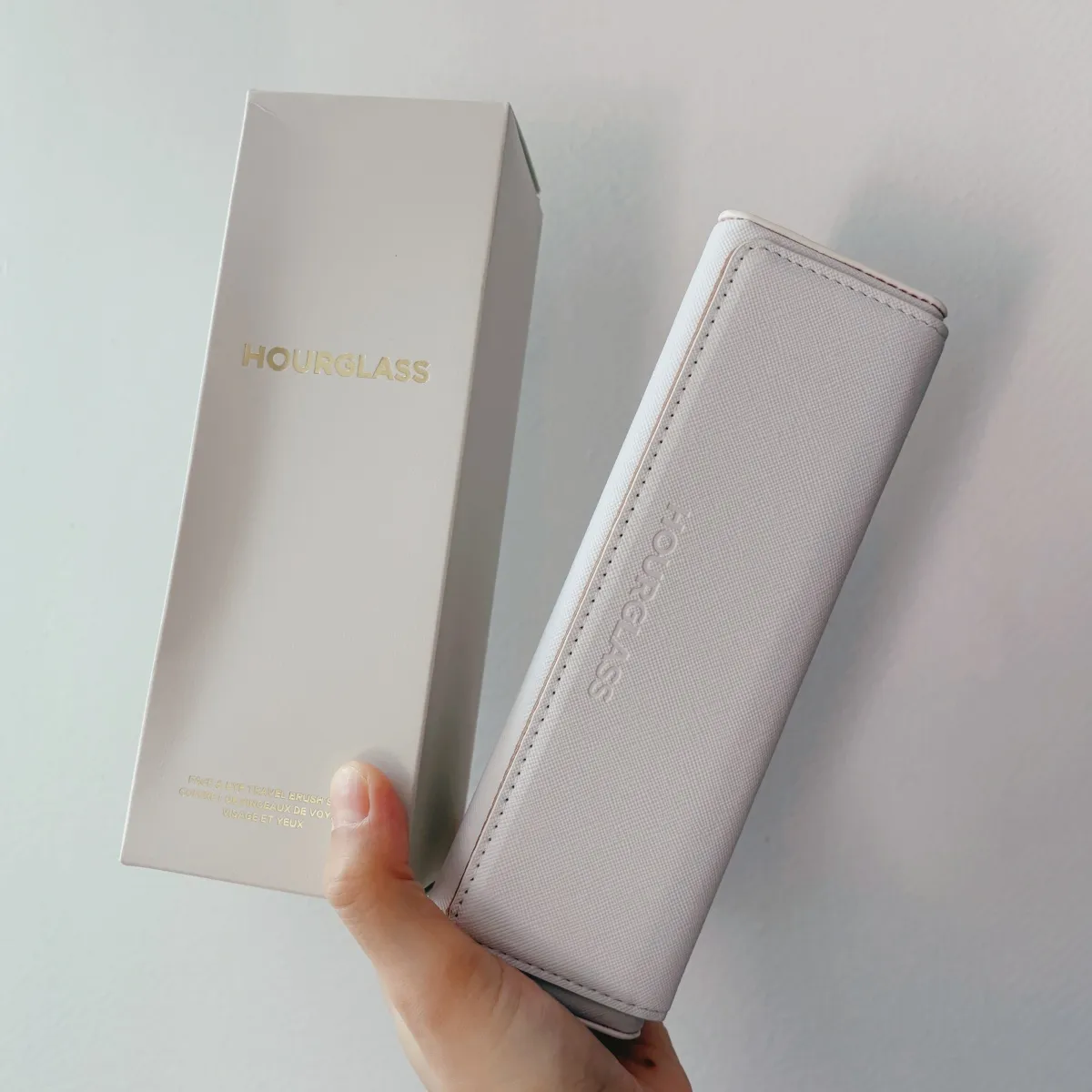 Face and Eye Travel Brush Set Gold High Quality Synthetic Hair Makeup Brushes Set with Pouch Box