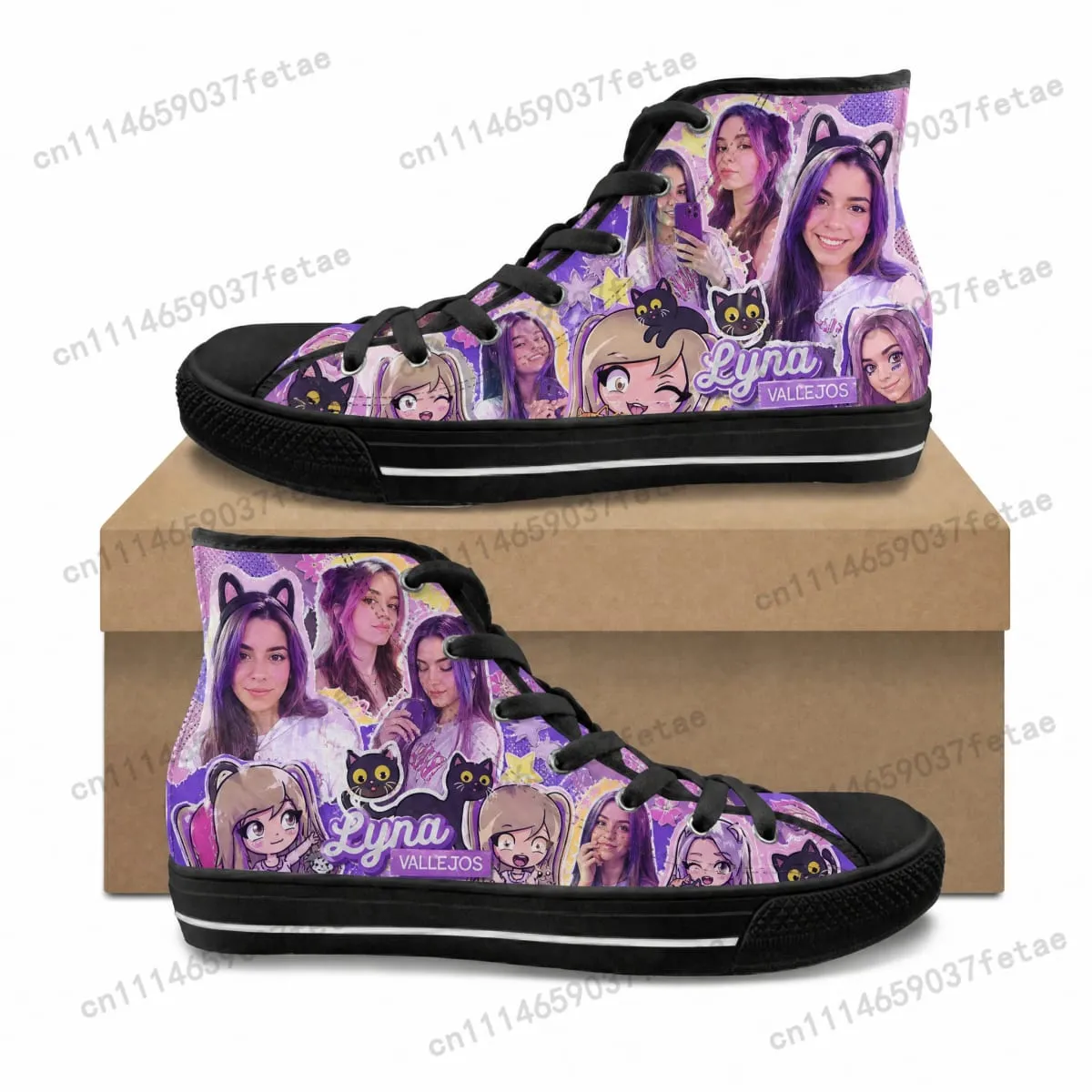 Lyna Vallejos High Top High Quality Sneakers Teenager Canvas Sneaker Mens Womens Ghana Hiking Casual Custom Shoes