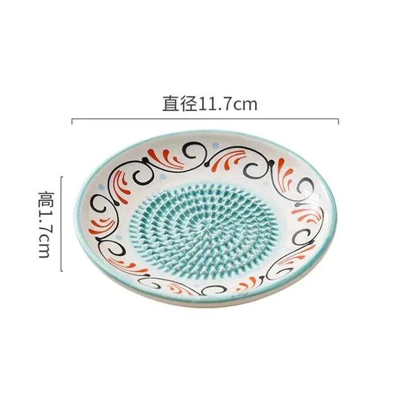 Colorful Simple Ceramic Ginger Grater Tool Hand Grinder Garlic Masher Portable Porcelain Carrot Ginger Grinding Kitchen Tools