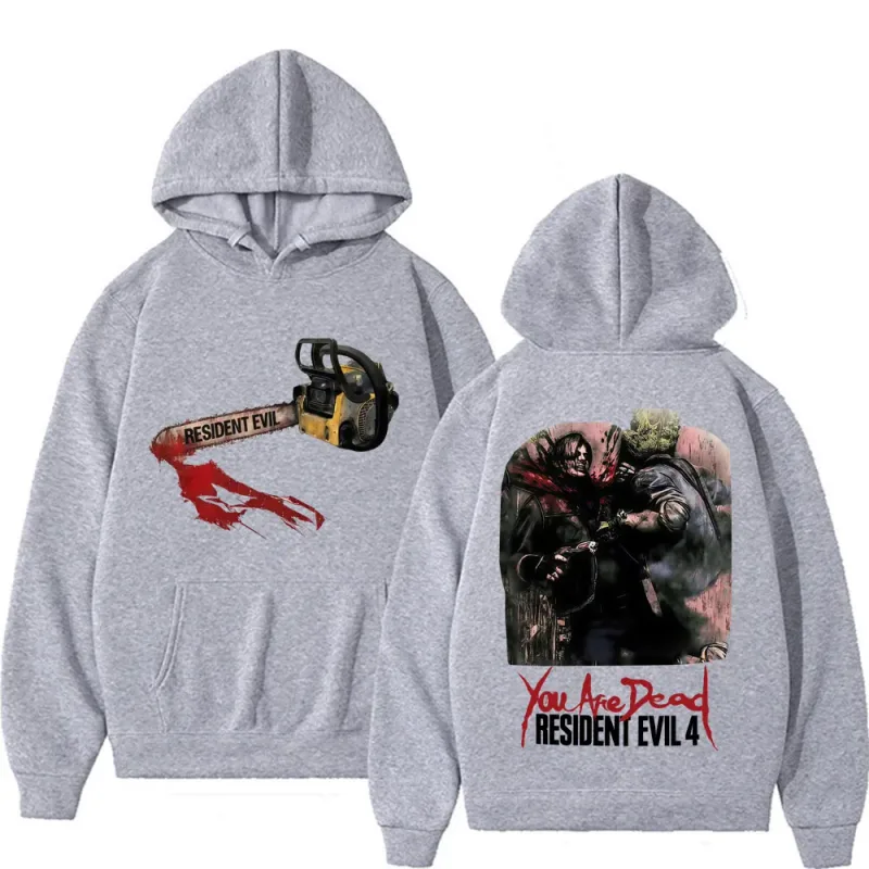 Resident Evil Requiem You Are Dead Merch Hoodies Men's Clothing Harajuku Gothic Sweatshirts Casual Fleece Long Sleeve Pullovers