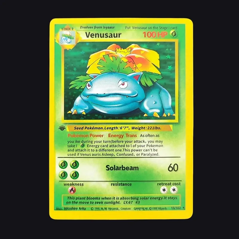 Proxy PKM English GAME 1ST EDITION Charizard Blastoise Venusaur Mewtwo Holo TCG Game Collection Card