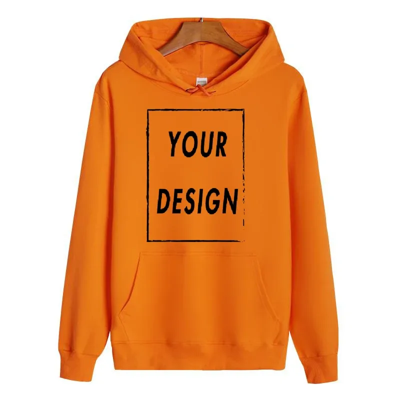 300g pure cotton hoodie custom design personalized logo long sleeved new men's and women's universal large casual sports sweat