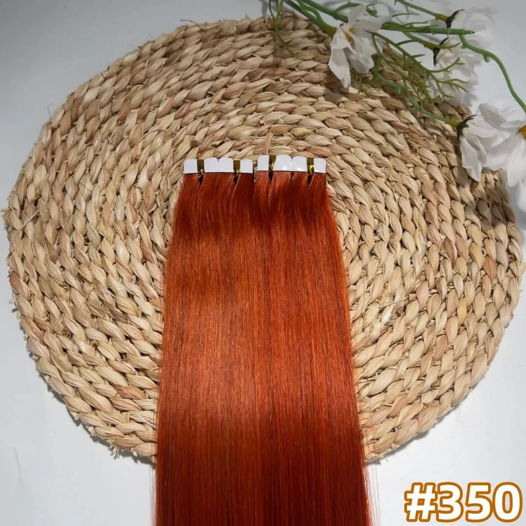Mini Tape Hair Extensions 18"-30" Machine Remy Skin Weft Adhesive Tape In 100% Human Hair Natural Black Brown Blonde Tape On