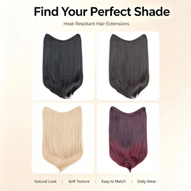 20Inch Synthetic Layered Clip In Hair Extensions Long Straight High Temp Fiber Hair Extension for Women Increase Hair Volume