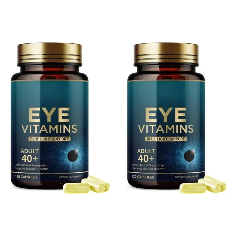 Eye Vitamins Capsules Blue Light Support with Lutein & Zeaxanthin for 40+ Macular Health Support for Men Women 120 Capsules