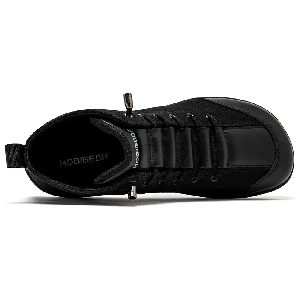 Mid-Top Canvas Boots Unisex Barefoot Wide Width Minimalist Shoes Zero-Drop Trail Running Sneakers