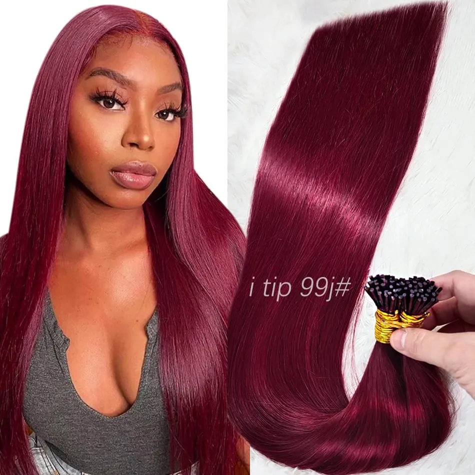 I Tip Human Hair Extensions 50g Straight Fusion Hair 30Inch Keratin Capsule Original Real Natural Hair Blonde Color