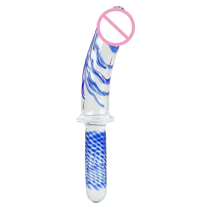 Large Crystal Glass Dildo Big Anal Plug Sex Toy For Women Vagina Massage For Famale Masturbation Penis G-spot Clitoris Men Adult