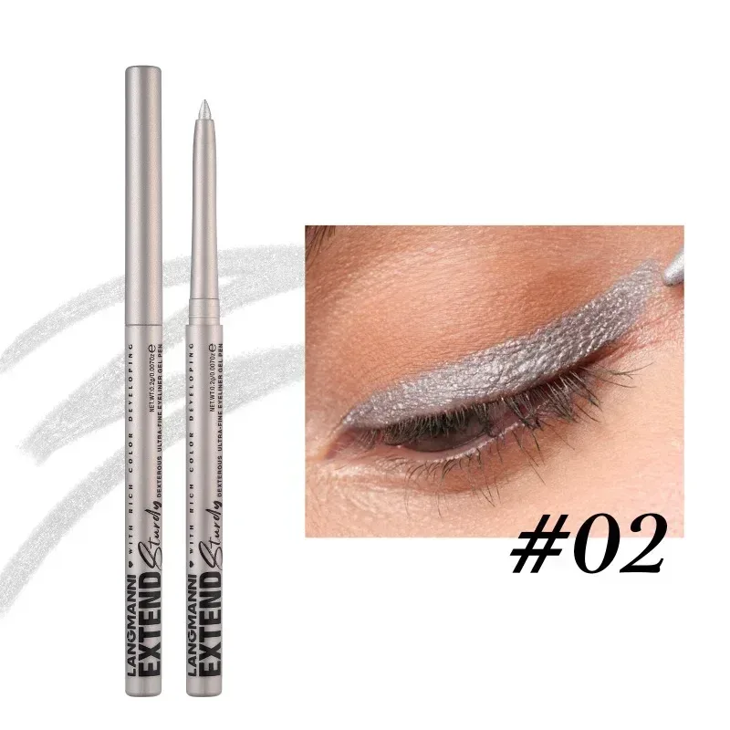Glide-On Gel Eyeliner Pencil Ultra-Smooth Waterproof Lasting Liner for Waterline & Lash Line Fade-Resistant All-Day Wear Makeup