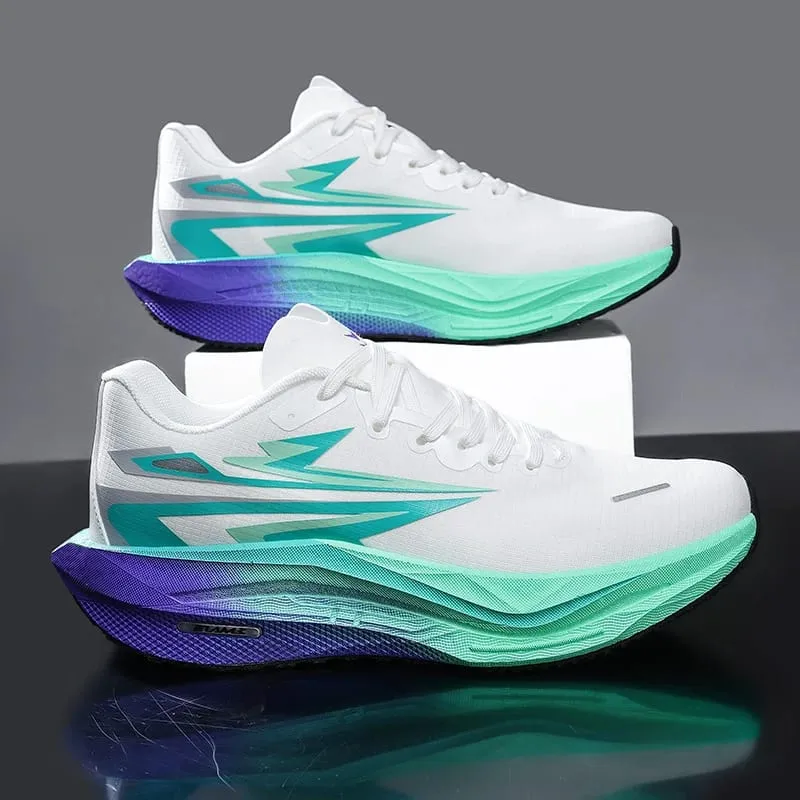 Running Shoes Men Sports Carbon Board Marathon Speciality Breathable Lightweight Women's Comfortable Athletic Nonskid Sneakers