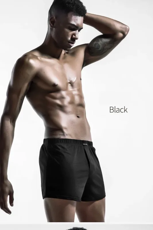 Boxer da uomo casual in cotone intimo da uomo bauli in tessuto pantaloni a freccia boxer larghi maschili Homme Pouch mutande taglie forti L-3XL