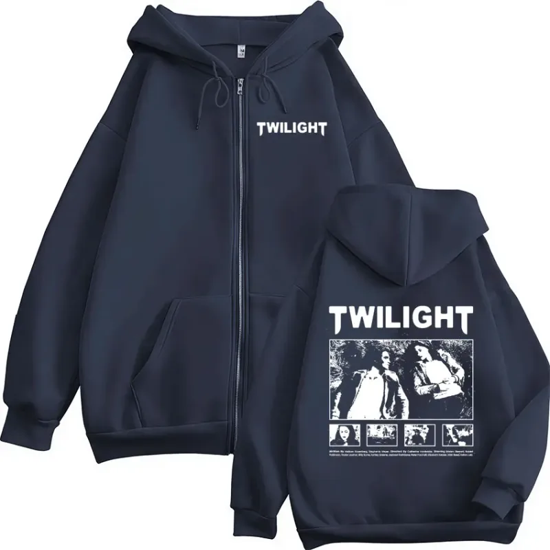 Twilight Edward Cullen Bella Swan Vampire Werewolf Zipper Hoodies Men Women Clothing Oversized Zip Up Hooded Sweatshirts Jackets