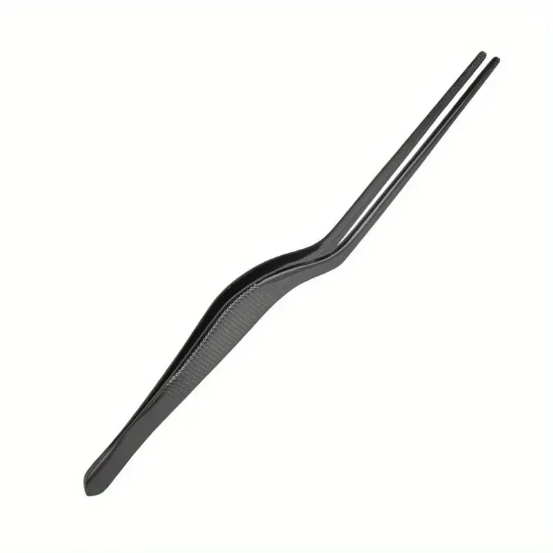 Stainless Steel Offset Cooking Tweezers for Food Plating and Pastry Decoration-Christmas & Halloween Kitchen and Restaurant Tool