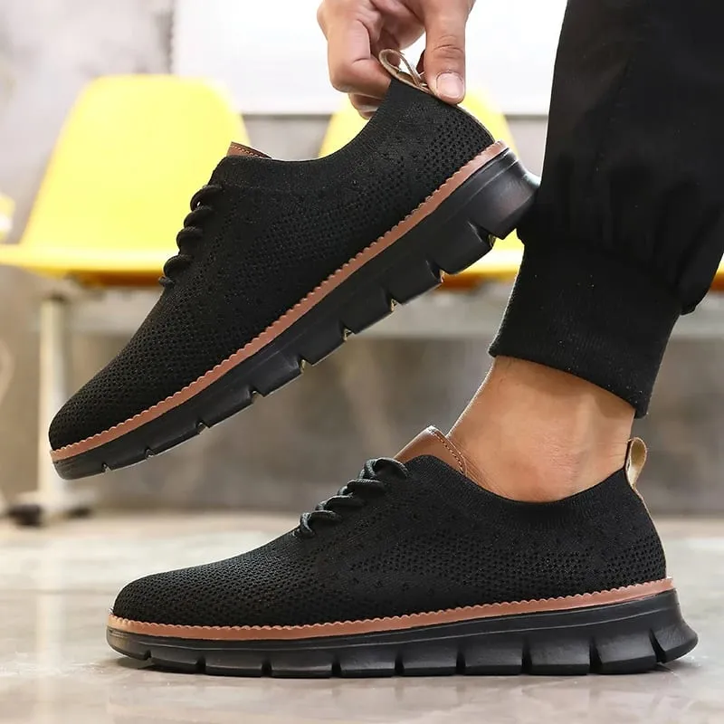 Ultra-Light Casual Knitted Shoes for Men Breathable Slip-Resistant Sneakers 2026 Flexible Soft Sole Trendy Comfortable Shoes Men