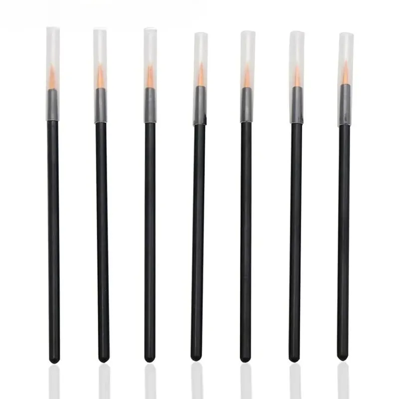 50pcs Disposable Painting Pen Beauty Tool Nail Gel Liner Brushes Nail Art Brush Eyeliner Eyeline Makeup Tools Manicure