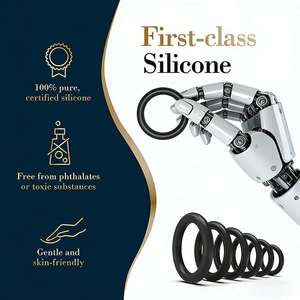 Sex Toys Penis Ring Silicone Cock Rings for Men 3/4/8 Sizes Cockring Cock Sexual Stimulation Couples Sex Toys Stretchy Cock 18+