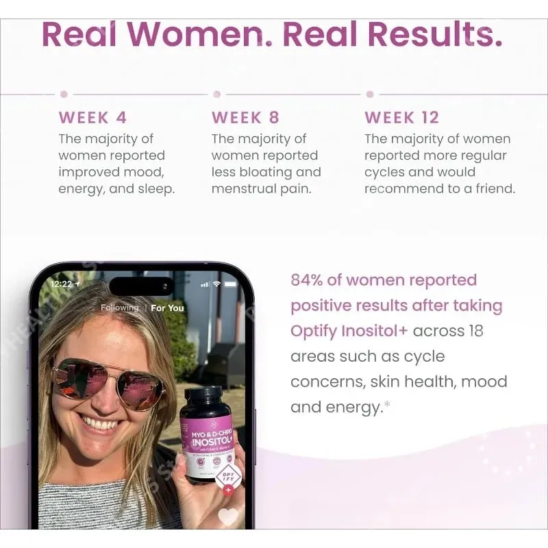 Myo & D-Chiro Inositol 40:1 with Folate Vitamin D3 120 Capsules Non-GMO Gluten Free Women’s Daily Wellness Supplement