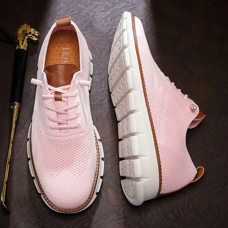 Men's Casual Dress Shoes Fashion Walking Sneakers Mesh Business Oxfords Work Lightweight Soft Sole