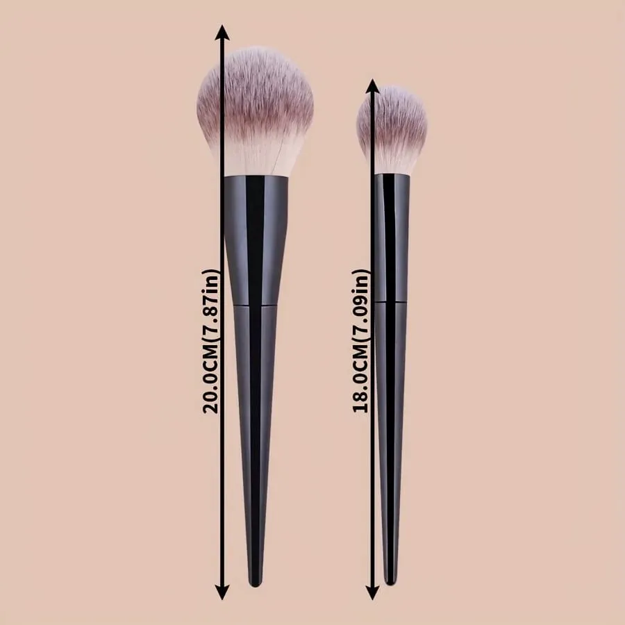 2Pcs Professional Makeup Brush Set Soft Nylon Bristles Face Brushes for Foundation Blush Powder Contour Highlighter & Eyesh