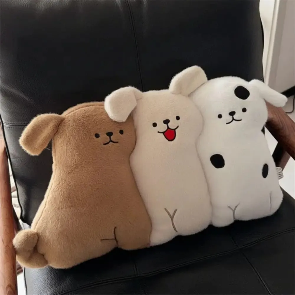 PP Cotton Filled Plush Throw Pillow Cute Cartoon Adorable Companion Cat Dog Plush Toy Soft Fluffy Animal Shaped Cushion