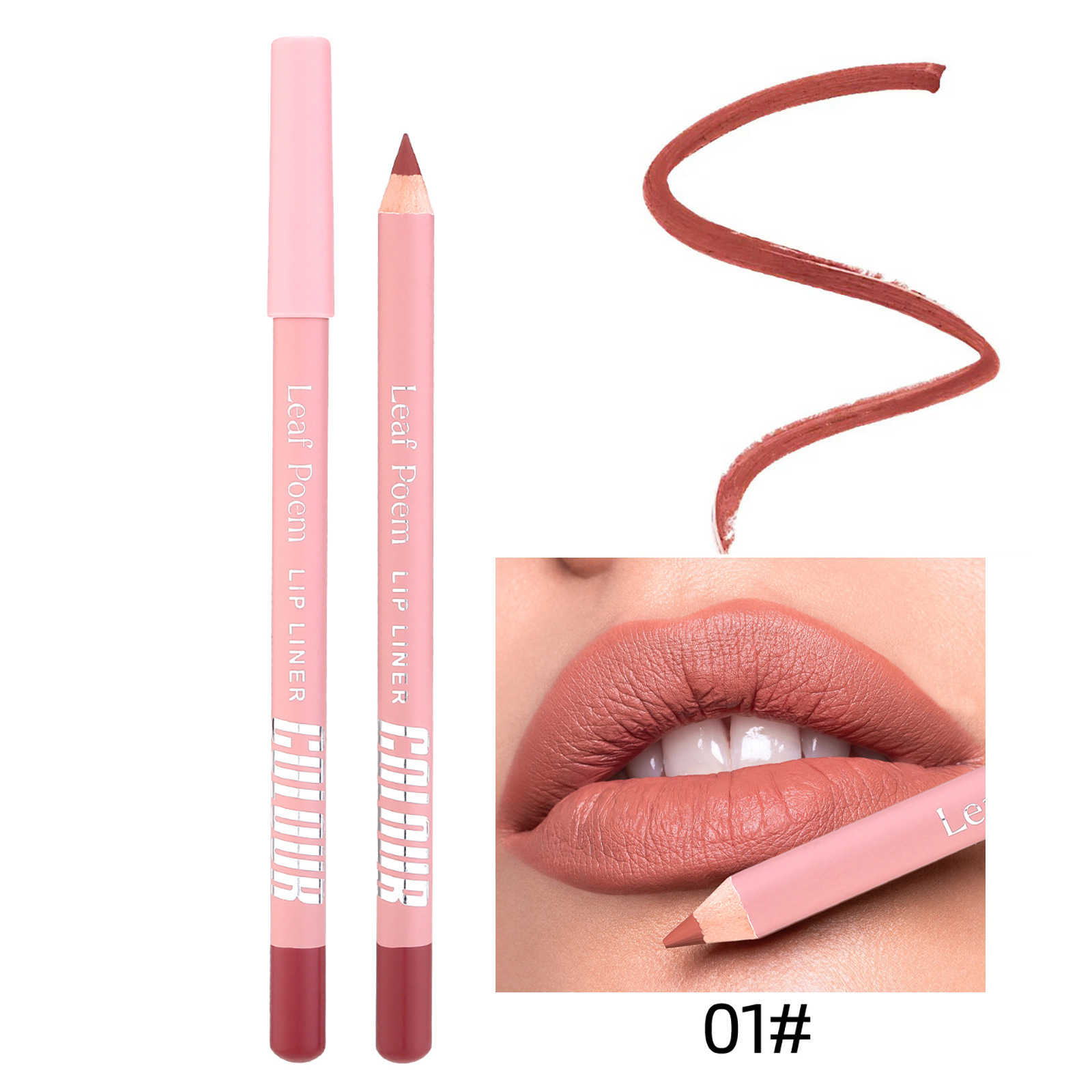 8 farver Vandtæt Lip Liner Pencil Langvarig Sexet Mørkerød Pink Mat Læbestift Blyant Naturlig Lipliner Pen Rød konturfarve