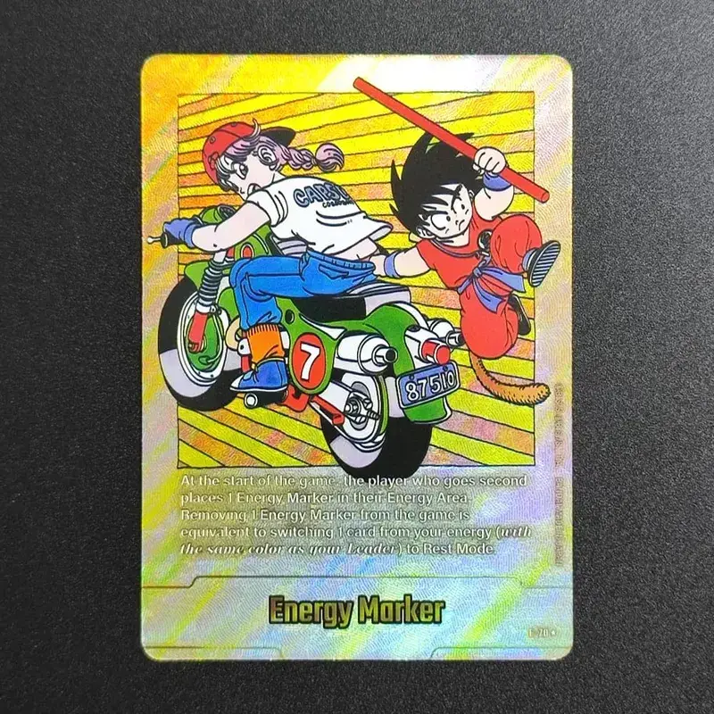 Self Made English Dragon Ball Super Fusion World Energy Markers Gold DBSFW_EM Son Goku Game Collection Flash Card Toy