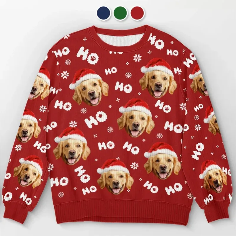 Custom Your Photo 3D Print Ugly Christmas Sweater DIY Face Family Pullovers Funny Image Sweatshirt Personalized Xmas Gift Unisex — image 10