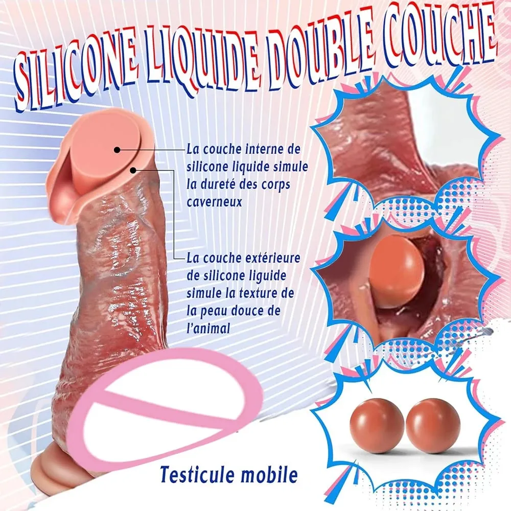 Wearable Realistic Strapon Dildo Skin Testicles Sliding Anal Vagina Sexy Adult Masturbation Big Penis For Women Dildos Sex Toys