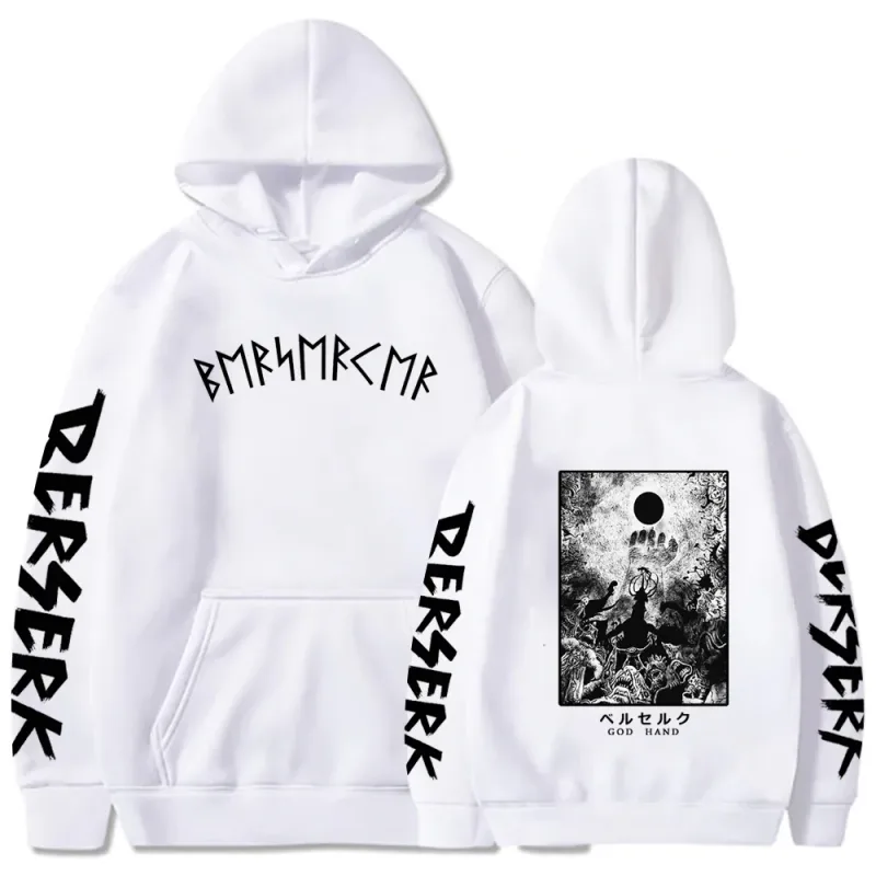 Berserk Zipper Hoodies Lalaki Babae Long Sleeve Sweatshirt Fleece Oversized Jackets Coats Nakakatuwang Berserk Japanese Anime Streetwear