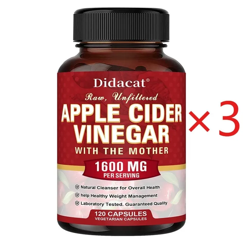 Apple Cider Vinegar Capsules Detoxify Relieve Bloating and Constipation Help Weight Management Promote Digestive Health